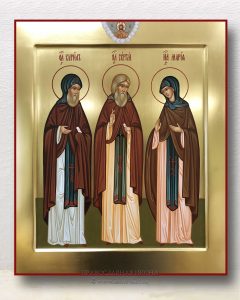Икона «Кирилл, Мария и Сергий Радонежские, преподобные» Черноголовка
